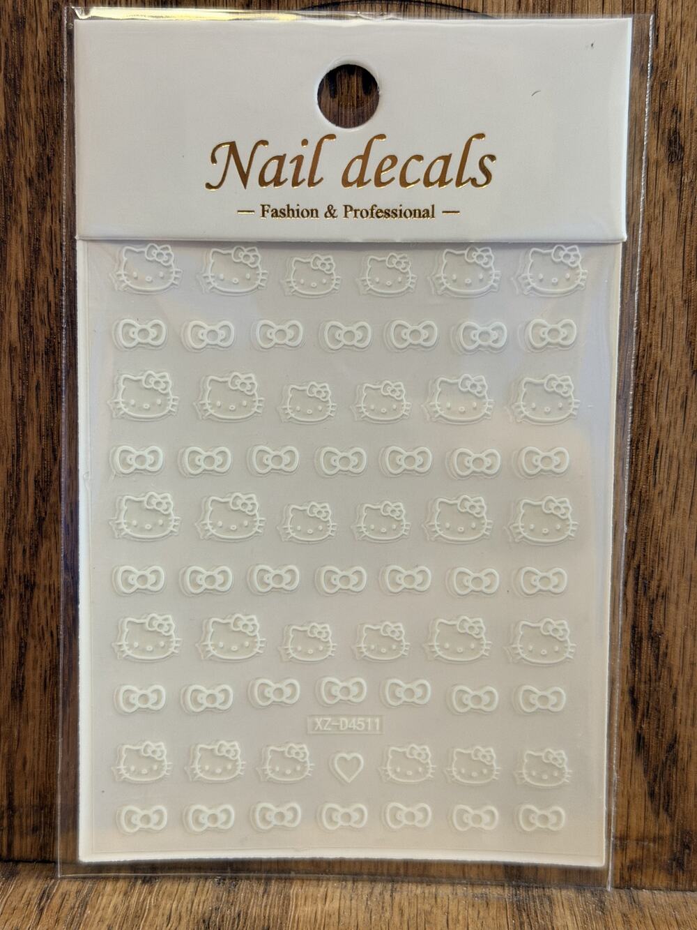 #HK-725 Hello Kitty Nail Stickers - White